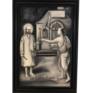 Realistic Art Shirdi Sai Baba With Mahalsapati