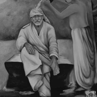 Realistic Art Shirdi Sai Baba Megha Bathing