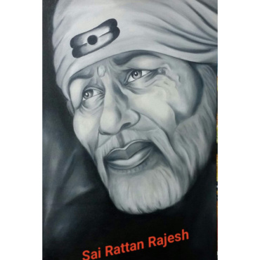 Realistic Art Shirdi Sai Baba Portrait Side