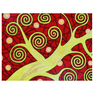 Modern Art On Tree Painting