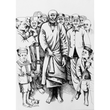 Sai Baba Sketch Drawing 0006