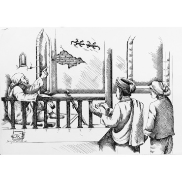 Sai Baba Sketch Drawing 0007