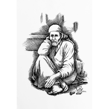 Sai Baba Sketch Drawing 0010