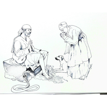 Sai Baba Sketch Drawing 0011