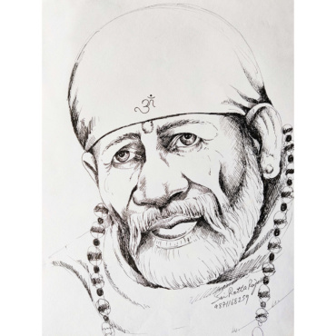 Sai Baba Sketch Drawing 0012