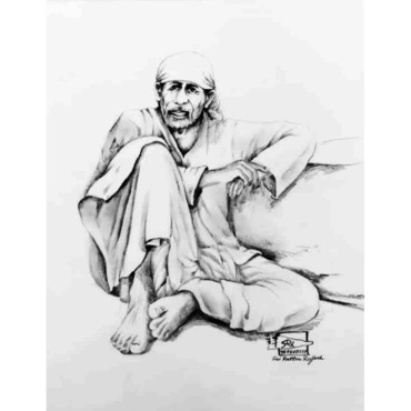 Sai Baba Sketch Drawing 0015