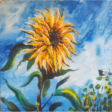 Water Colour Painting Sunflower