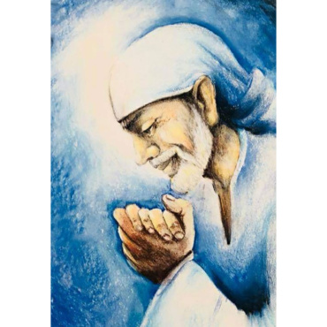 Water Color Portrait Sai Baba Painting Sai Anubhev